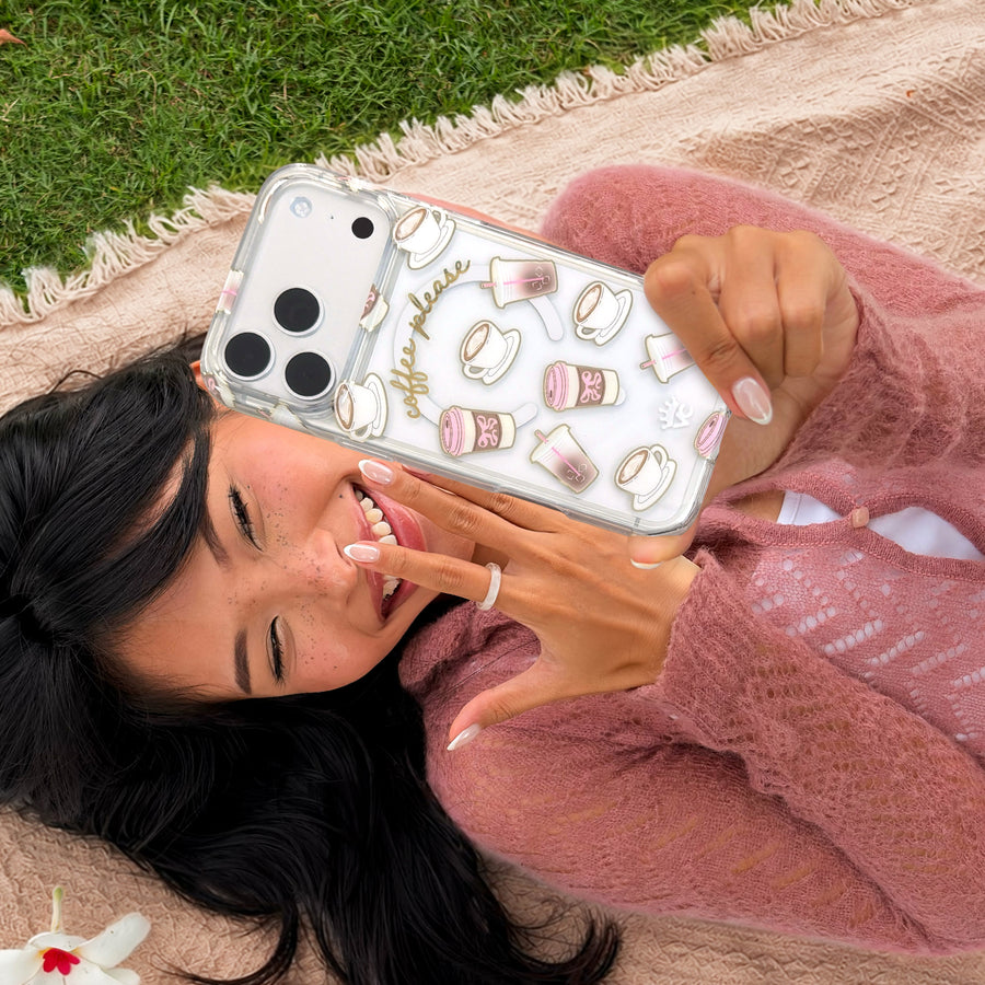 Coffee Please iPhone Case lifestyle