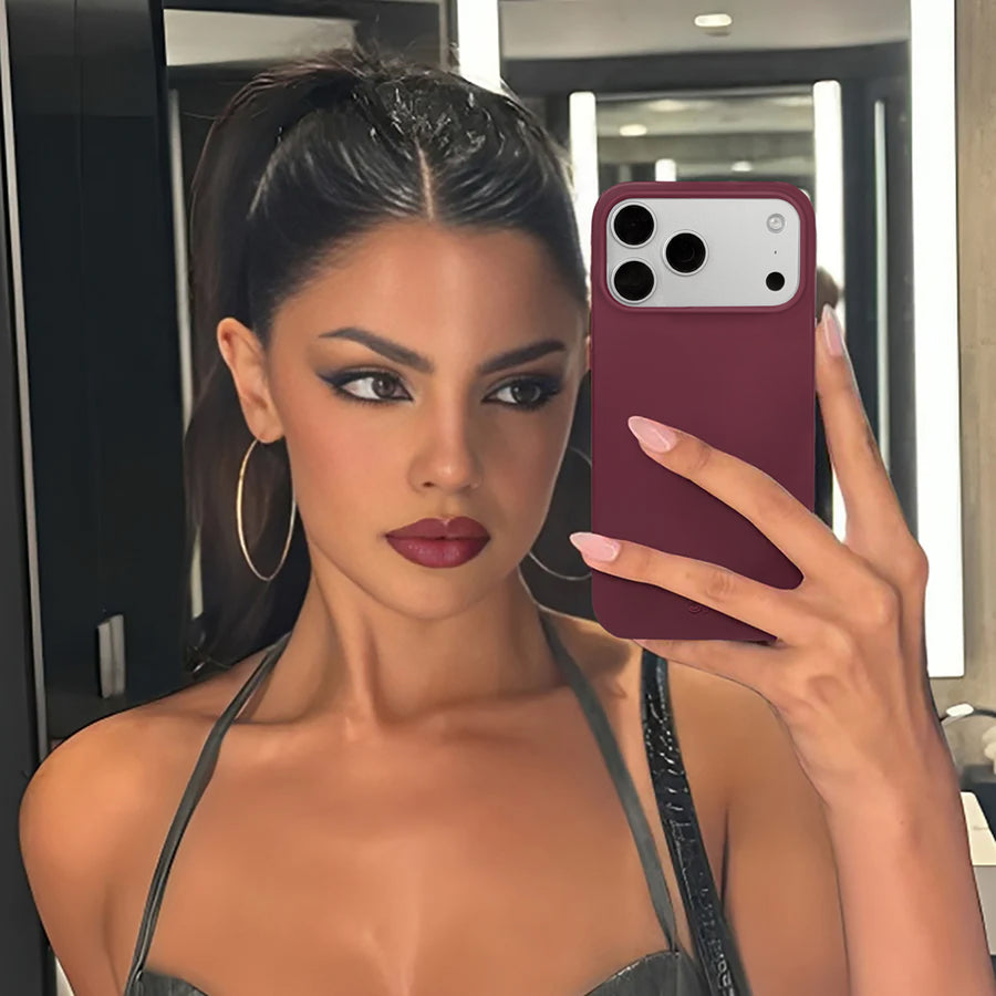 Burgundy 1990 iPhone Case lifestyle