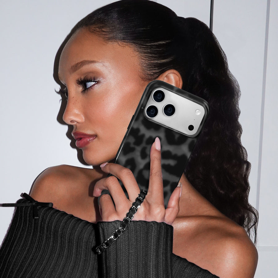 It Girl Black Leopard iPhone Case lifestyle