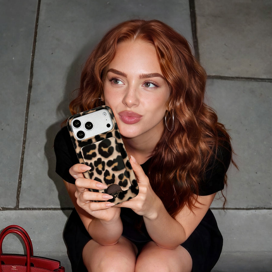 It Girl Blonde Leopard MagSafe Wallet lifestyle