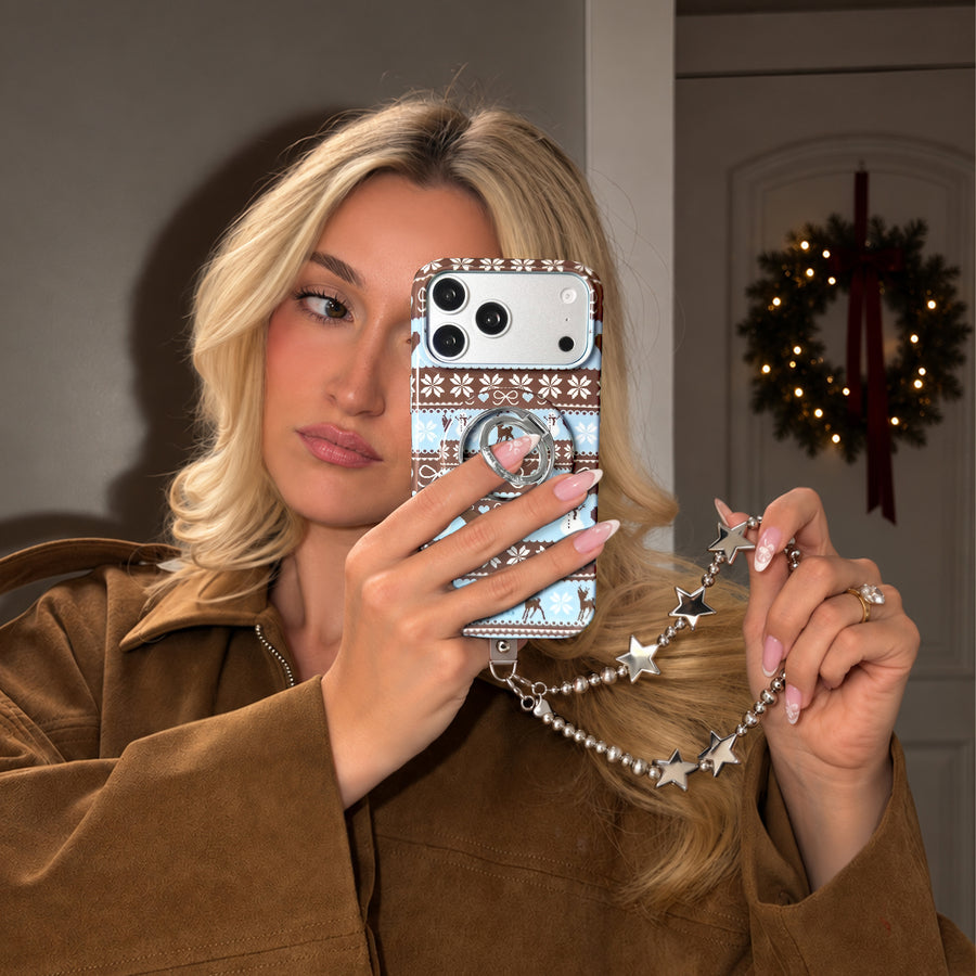 Holiday Sweater iPhone Case lifestyle