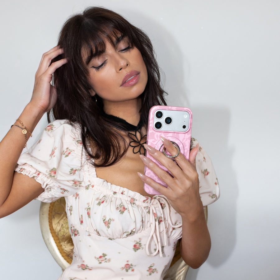 Magical Mauve Floral iPhone Case lifestyle