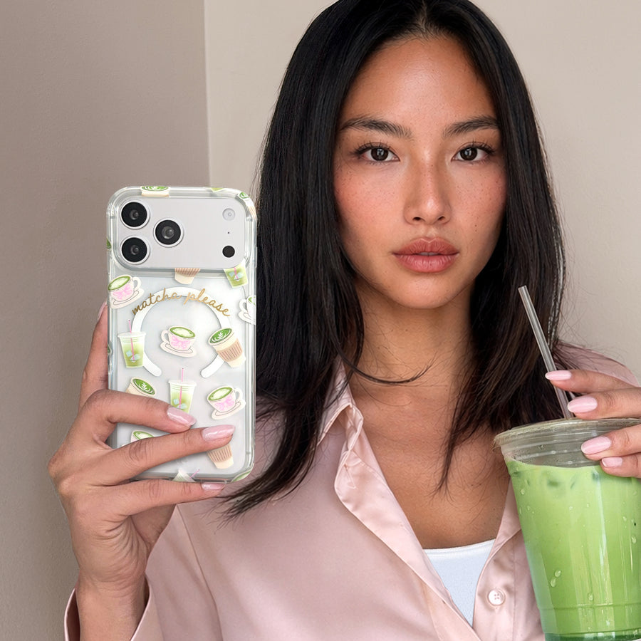 Matcha Please iPhone Case lifestyle