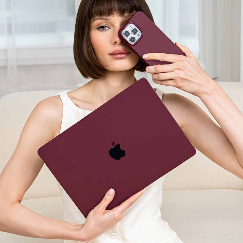 Burgundy 1990 MacBook Case