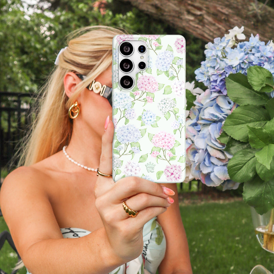 Hydrangea Floral Samsung Case lifestyle