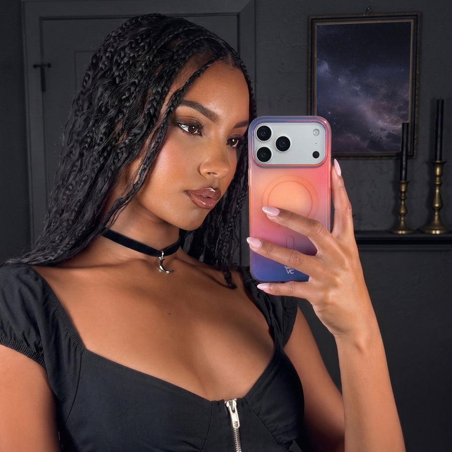 Sunset Glow Aura iPhone Case lifestyle
