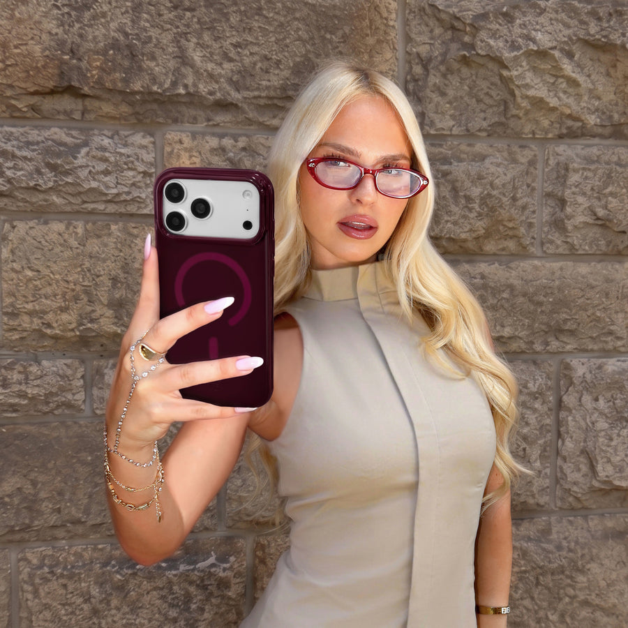 Burgundy 1990 Jelly iPhone Case lifestyle