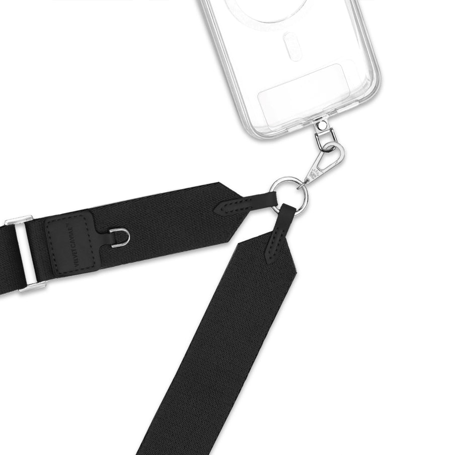 Black Utility Phone Crossbody Strap