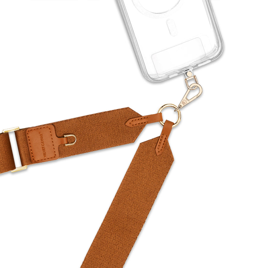 Tan Utility Phone Crossbody Strap