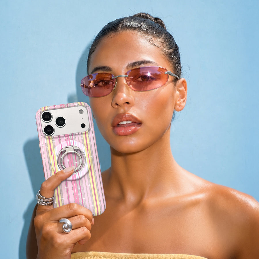 Sunkissed Stripes Glitter iPhone Case lifestyle