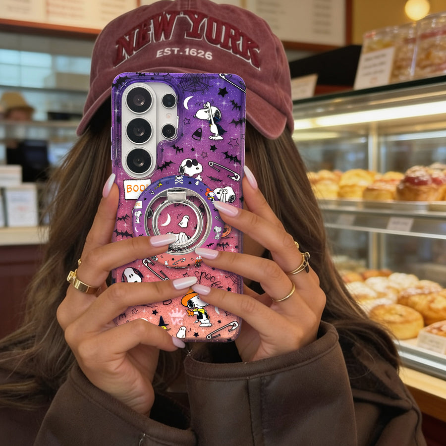 Snoopy Spooky Glitter Samsung Case lifestyle