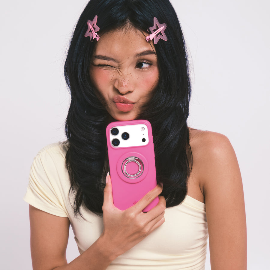 Orchid Pink iPhone Case lifestyle