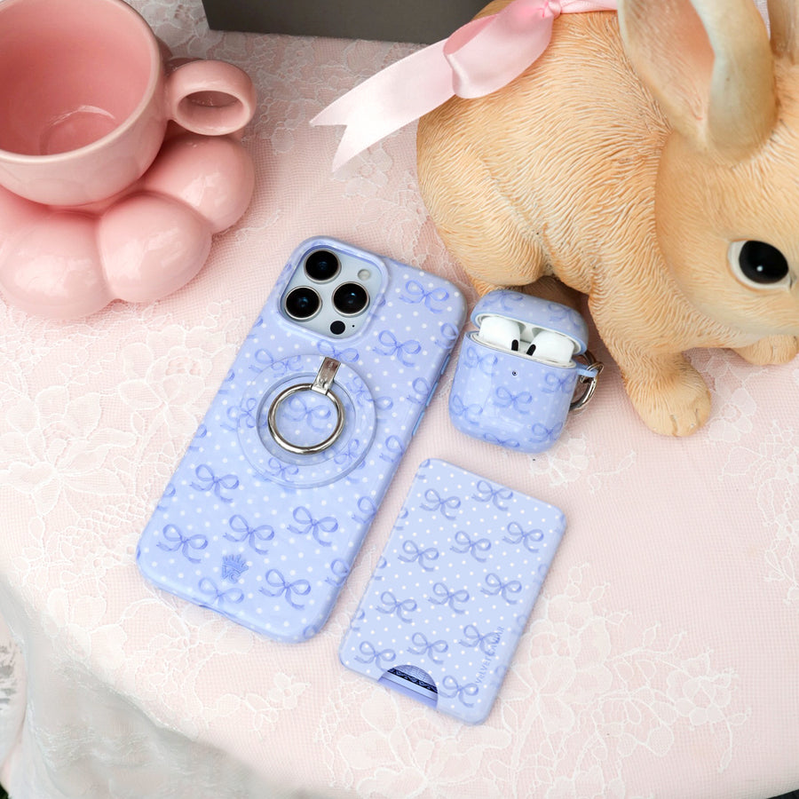 Lovely Blue Bows iPhone Case lifestyle
