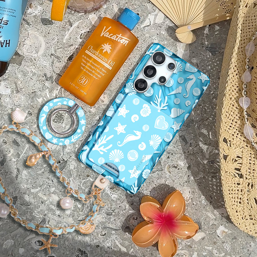 Aquamarine Holo Samsung Case lifestyle