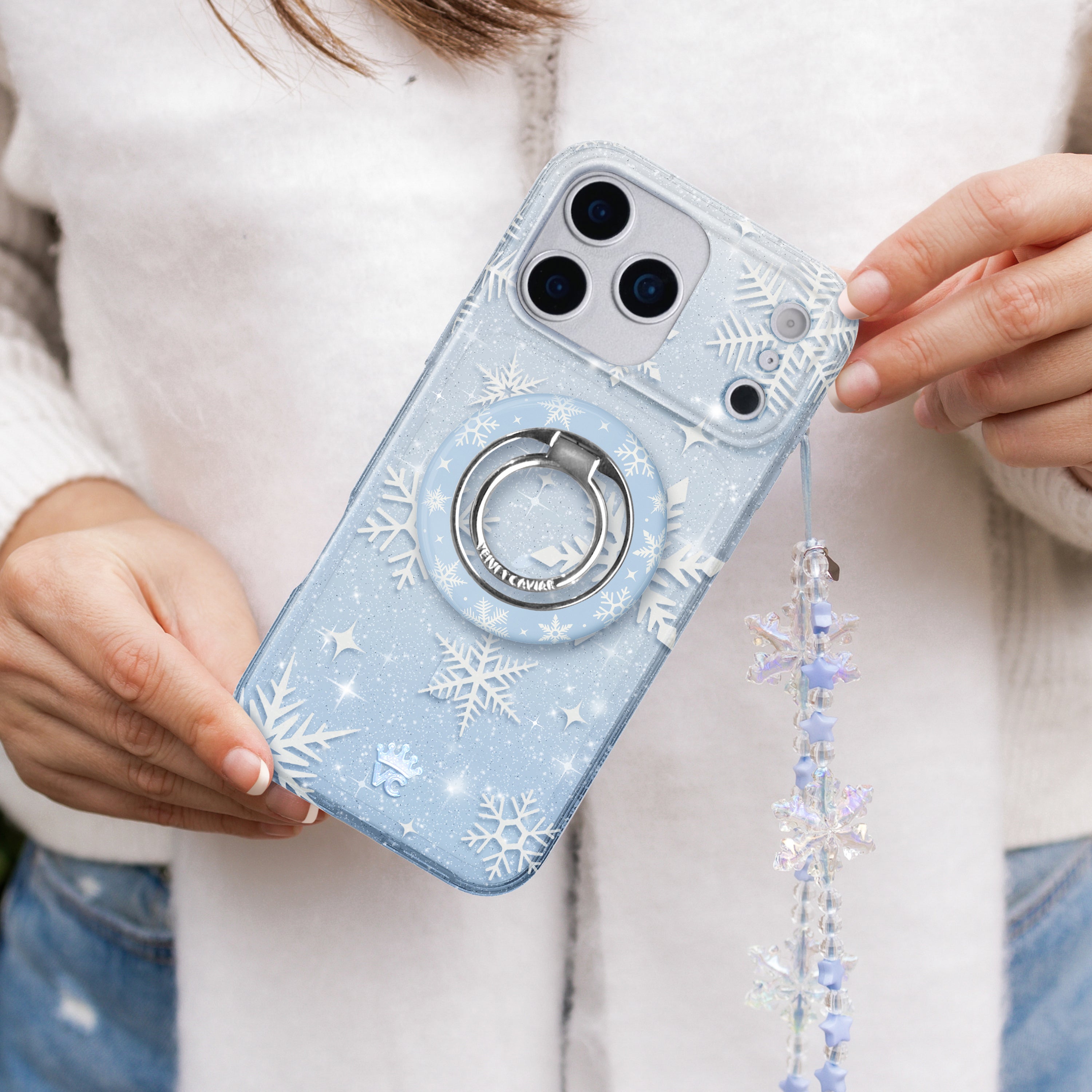 Snow Angel Glitter iPhone Case - Thumbnail 3