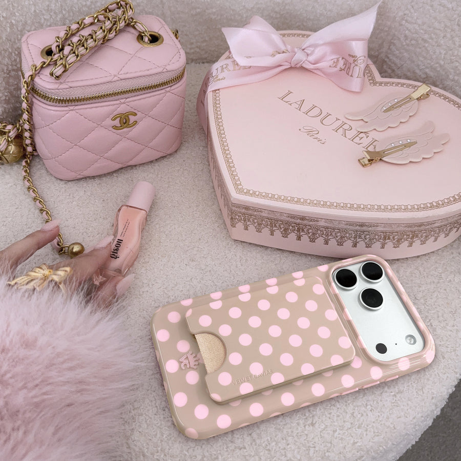 Brown Sugar Polka Dot iPhone Case lifestyle