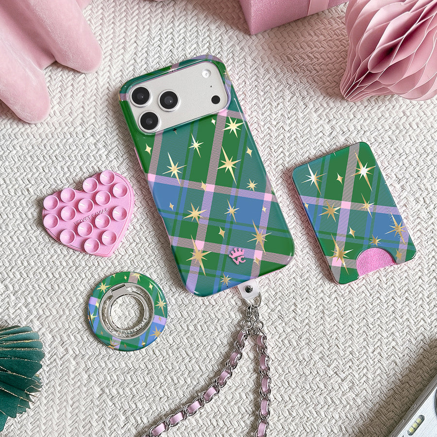 North Pole Plaid iPhone Case lifestyle