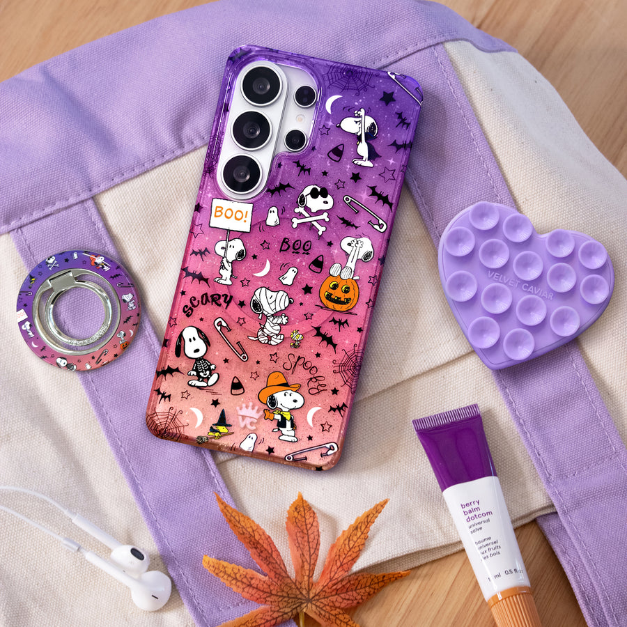 Snoopy Spooky Glitter Samsung Case lifestyle