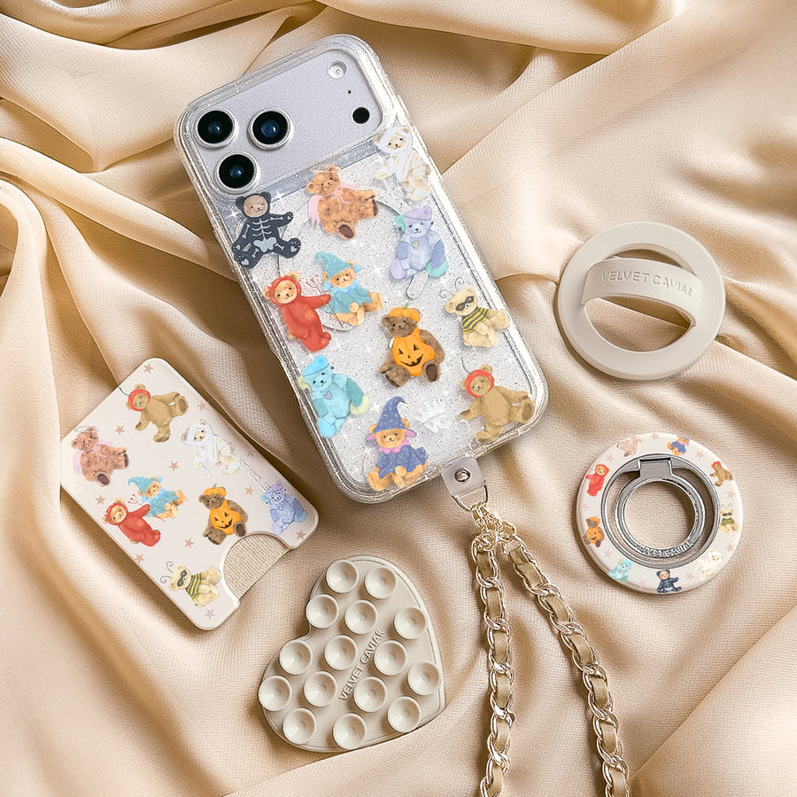 Teddy Scare Glitter iPhone Case lifestyle