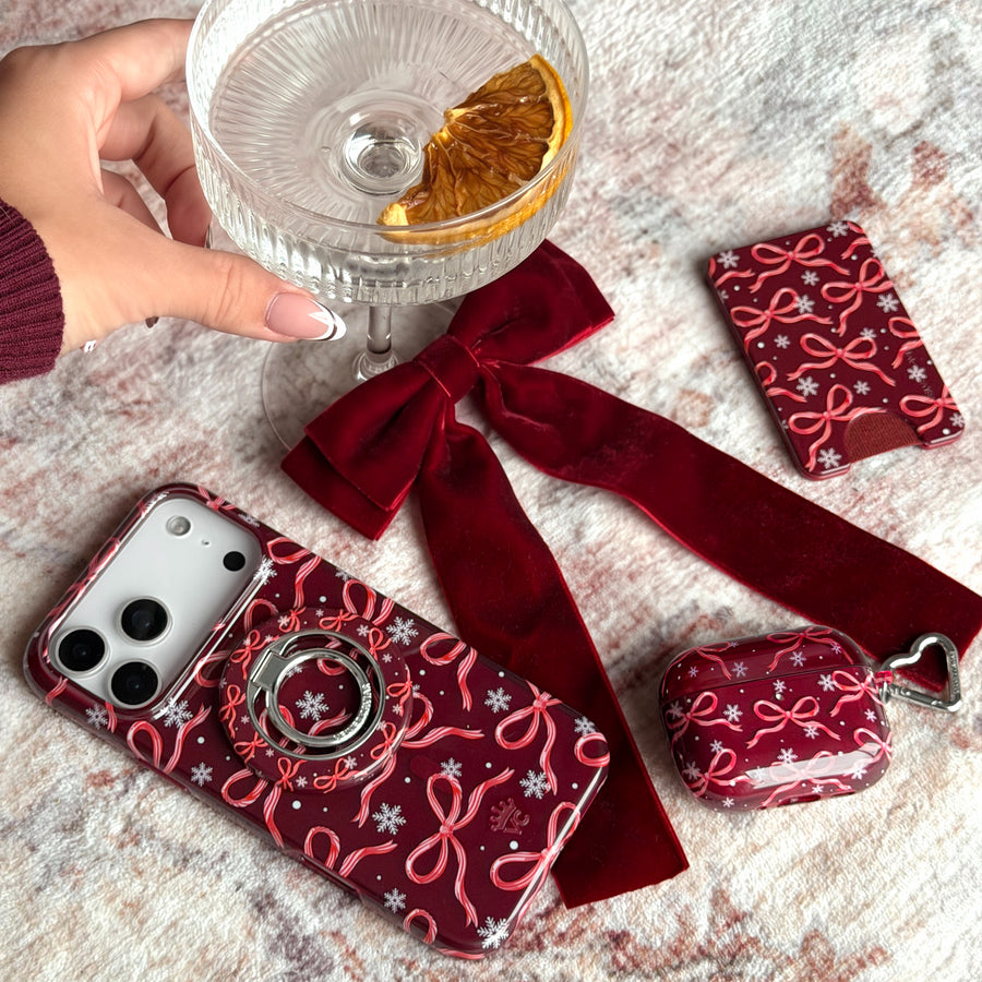 Candy Cane Bows iPhone Case lifestyle