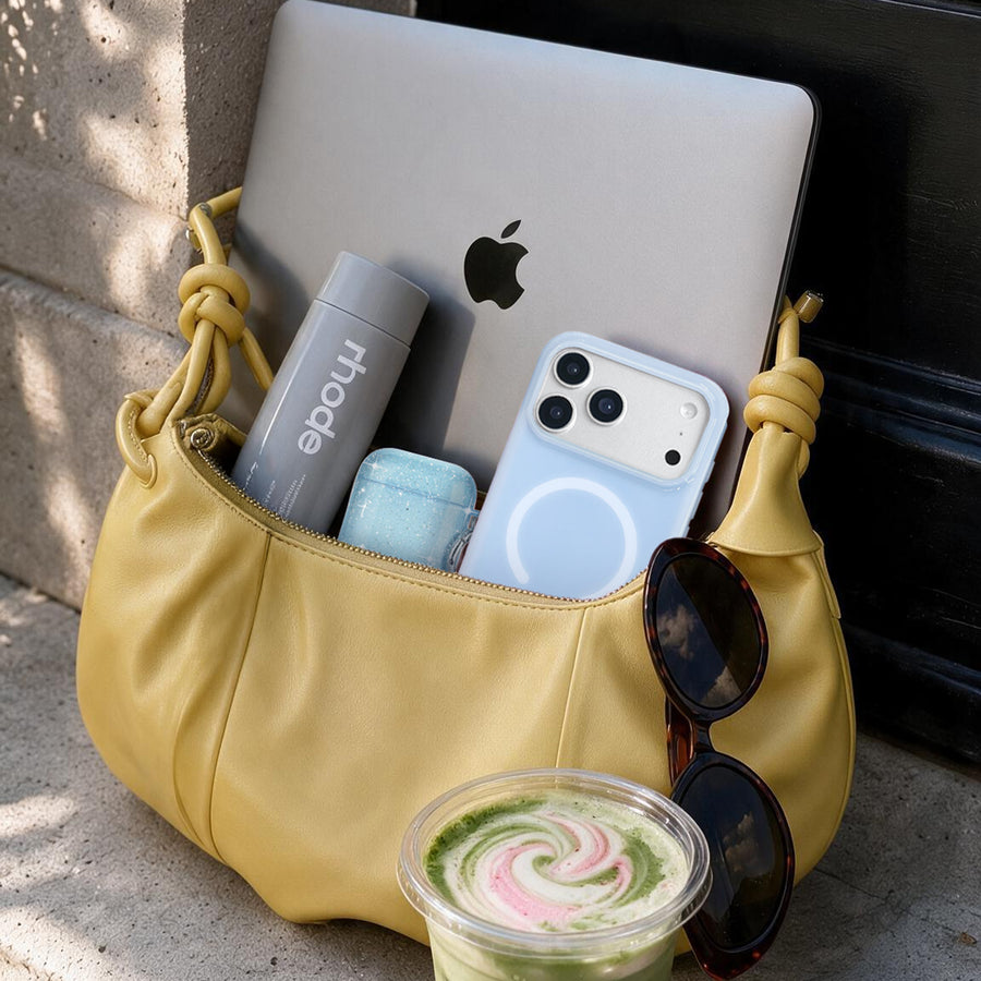 Glacier Blue Jelly iPhone Case lifestyle