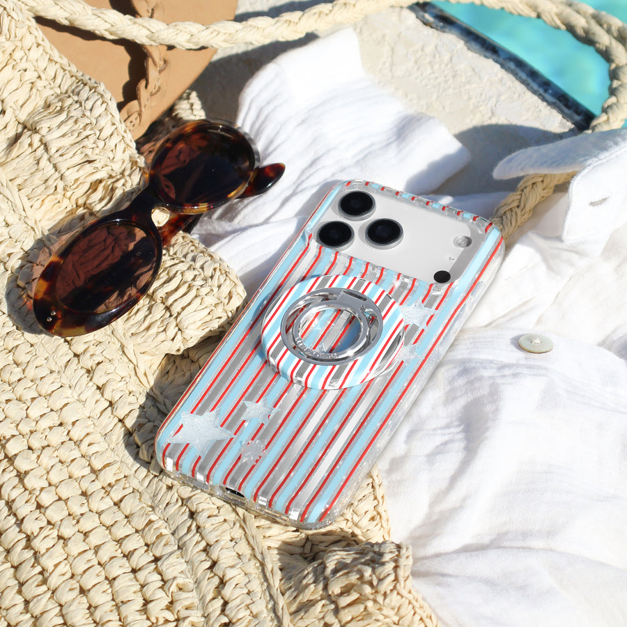 Stars & Stripes Glitter iPhone Case lifestyle