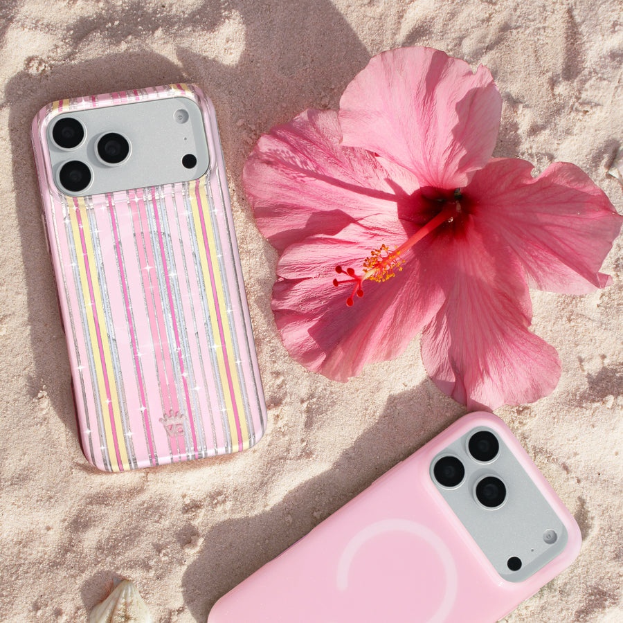 Sunkissed Stripes Glitter iPhone Case lifestyle