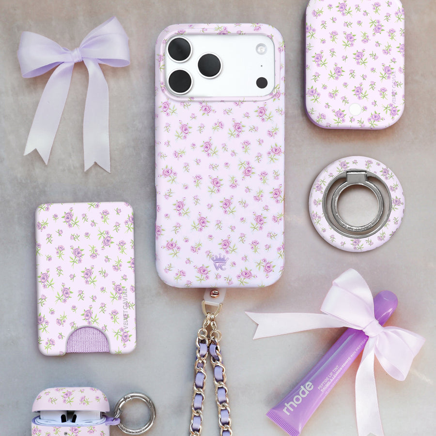 Dainty Lilac Floral iPhone Case lifestyle