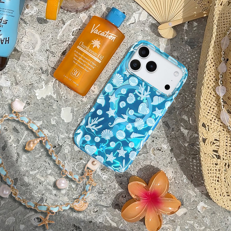 Aquamarine Holo iPhone Case lifestyle