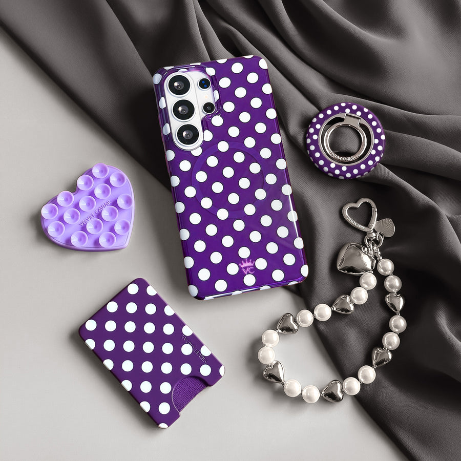Violet Glow Polka Dot Samsung Case lifestyle