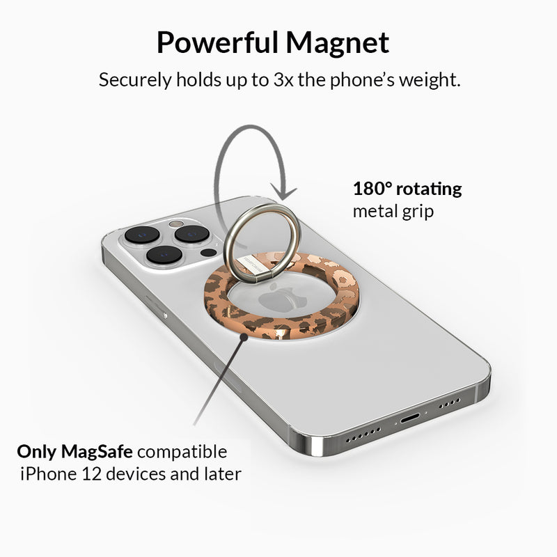 Bronze Chrome Leopard MagSafe Grip Ring