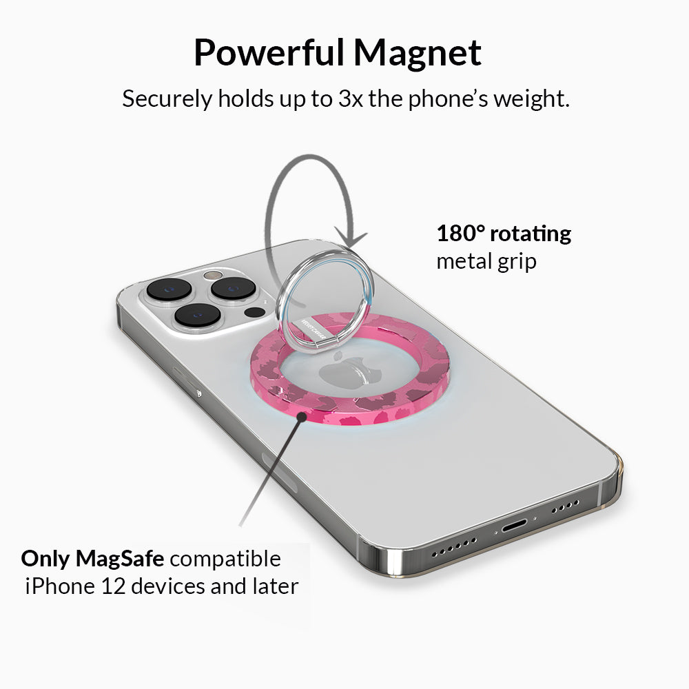 Pink Ruby Leopard MagSafe Grip Ring - Thumbnail 3