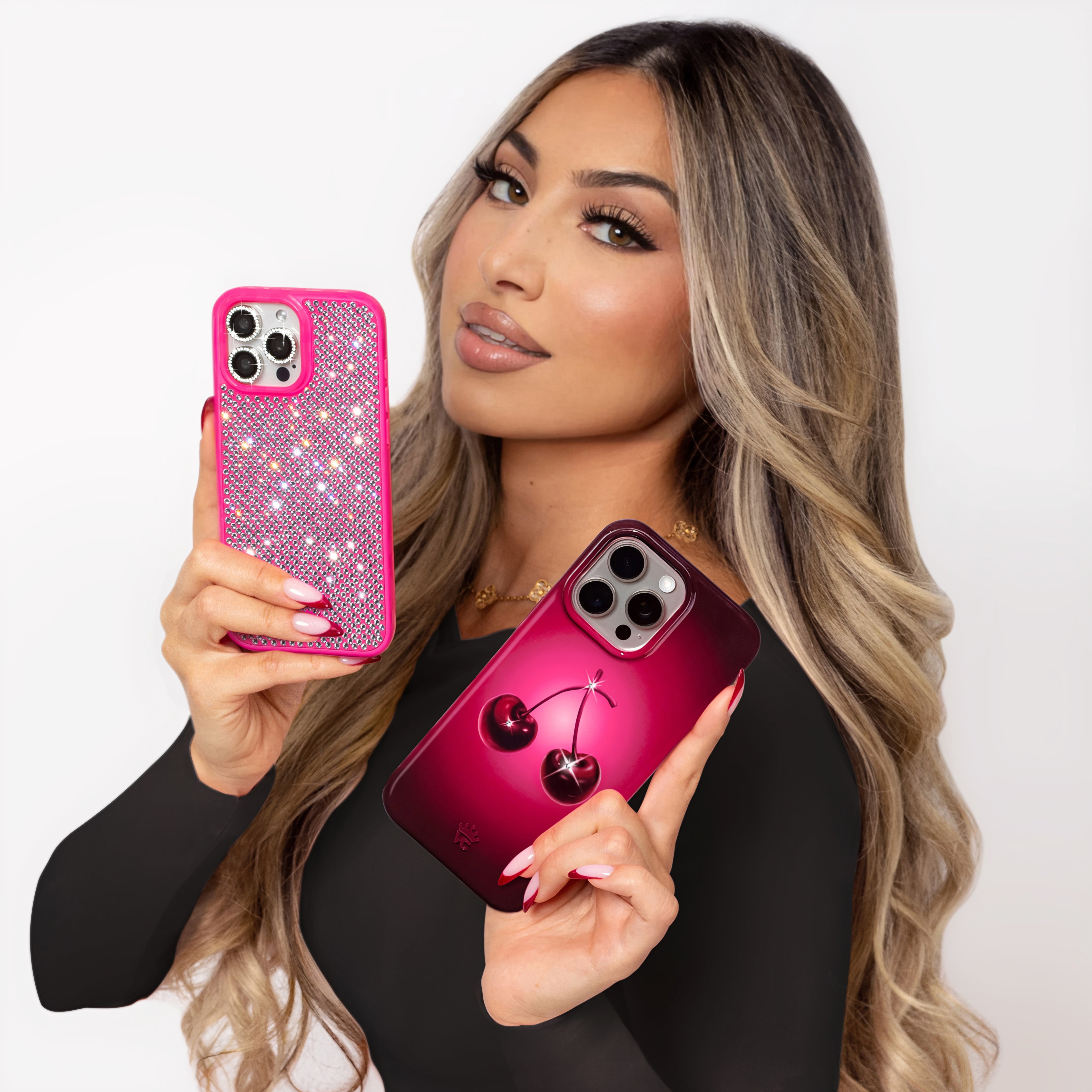 Black Cherry Crystal iPhone Case