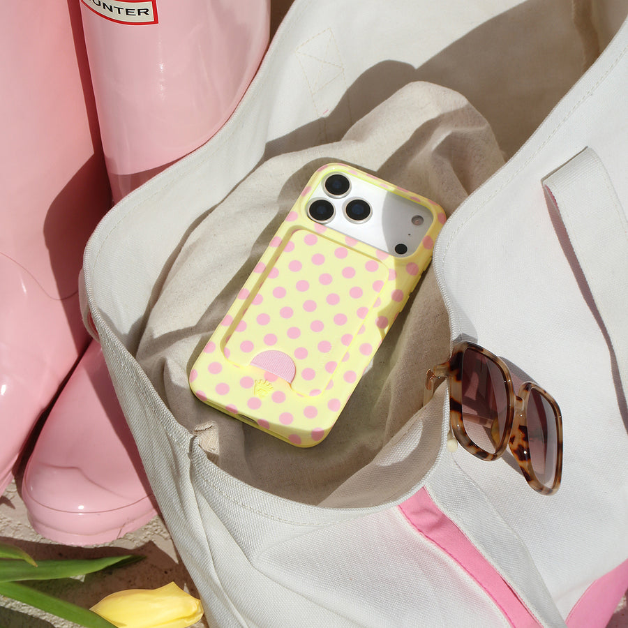 Buttercream Polka Dot iPhone Case lifestyle