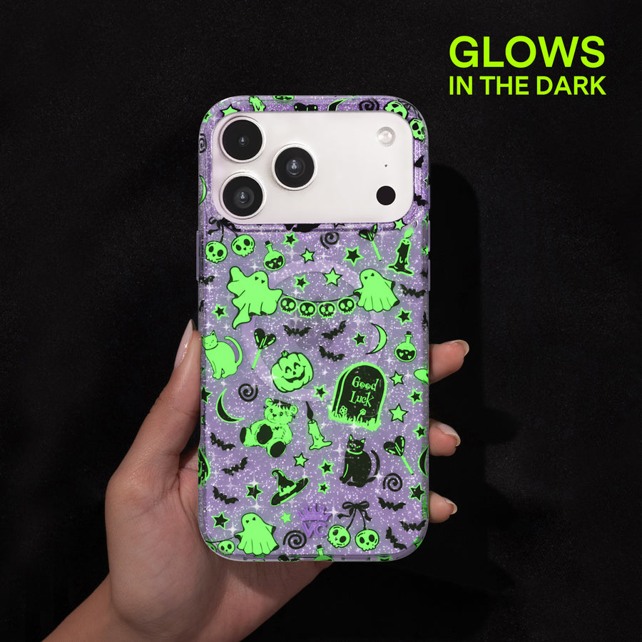 Witchy Lilac Glitter iPhone Case lifestyle