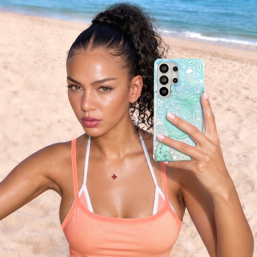 Mermaid Glitter Holo Samsung Case lifestyle
