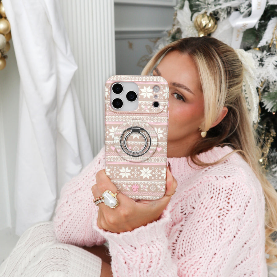 Chai Latte Sweater iPhone Case lifestyle