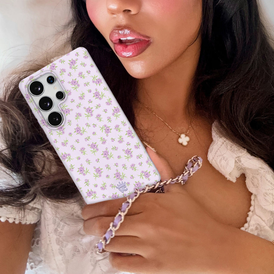 Dainty Lilac Floral Samsung Case lifestyle