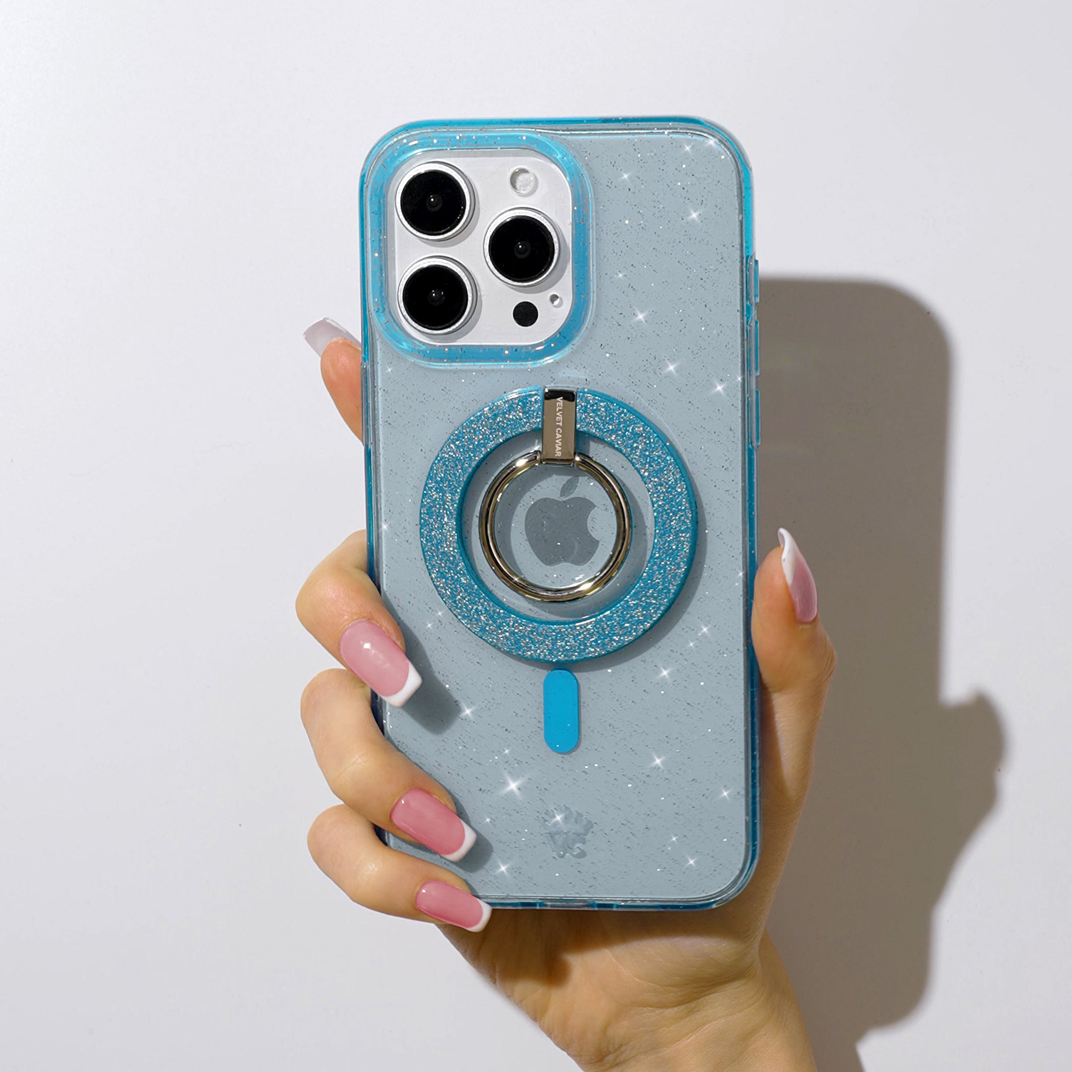 Blue Stardust Glitter MagSafe Grip Ring