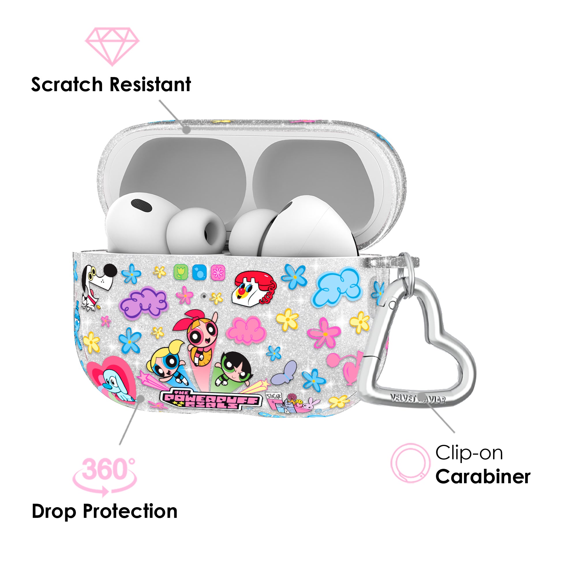 The Powerpuff Girls Girl Power Glitter AirPod Case
