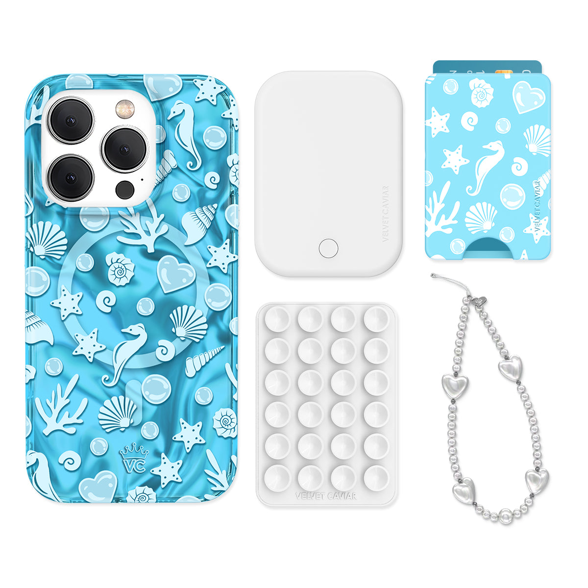 chibikuma0103■30mlのクラブアップルとウォルナット2点同封 Aquamarine Holo iPhone Bundle Set - Wallet