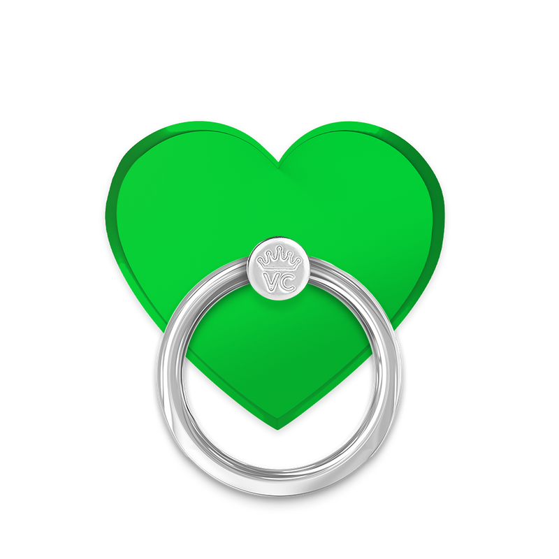 Neon Green Heart Phone Ring