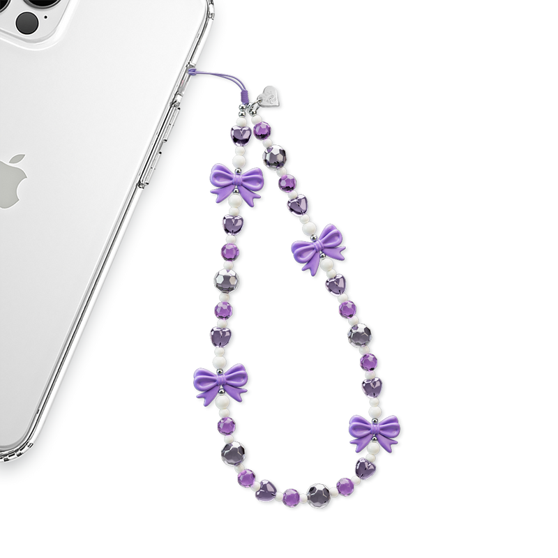 Purple Bows Phone Charm