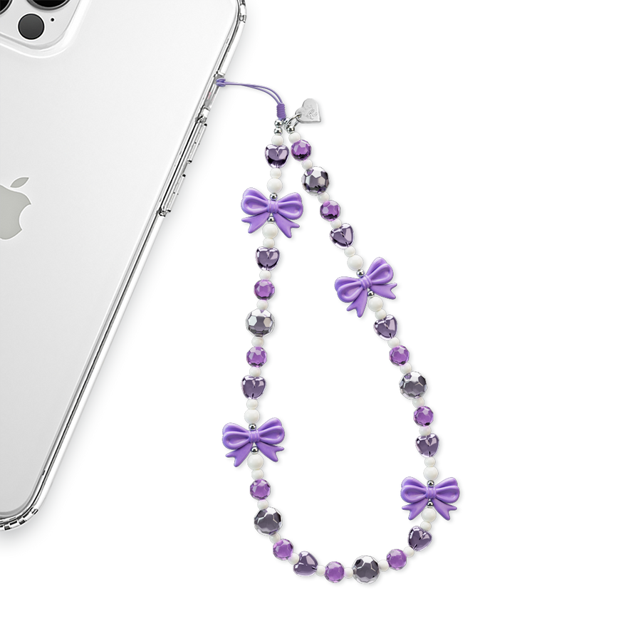 Purple Bows Phone Charm