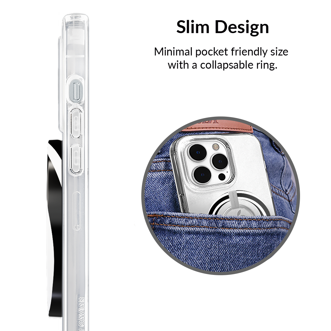 Black & White Swirls MagSafe Grip Ring - Thumbnail 4