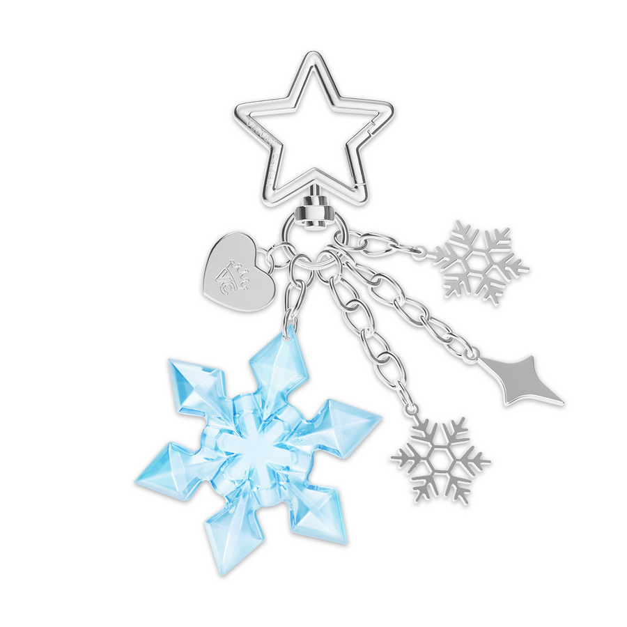 Blue Snowflake Bag Charm