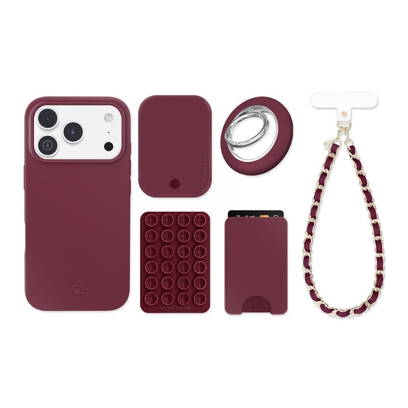 Burgundy 1990 iPhone Bundle Set