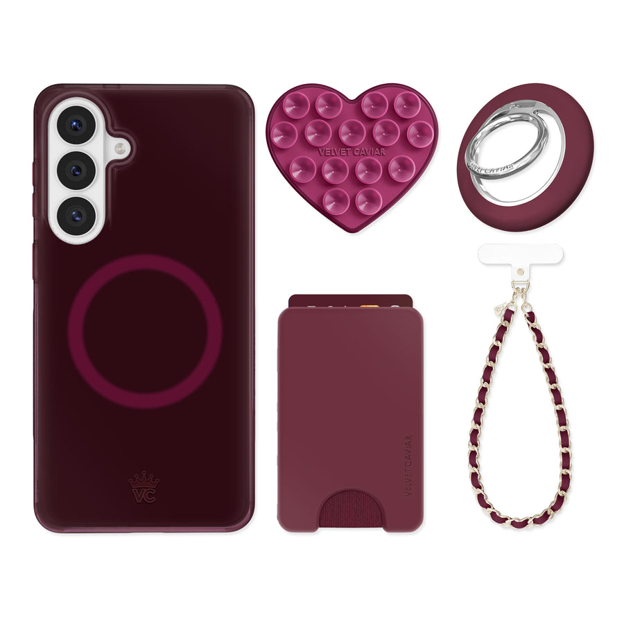 Burgundy 1990 Jelly Samsung Bundle Set