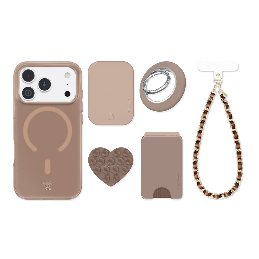 Cashmere Taupe Jelly iPhone Bundle Set