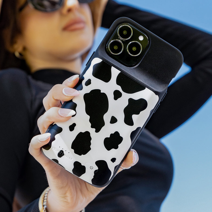 Cow iPhone Charging Case lifestyle